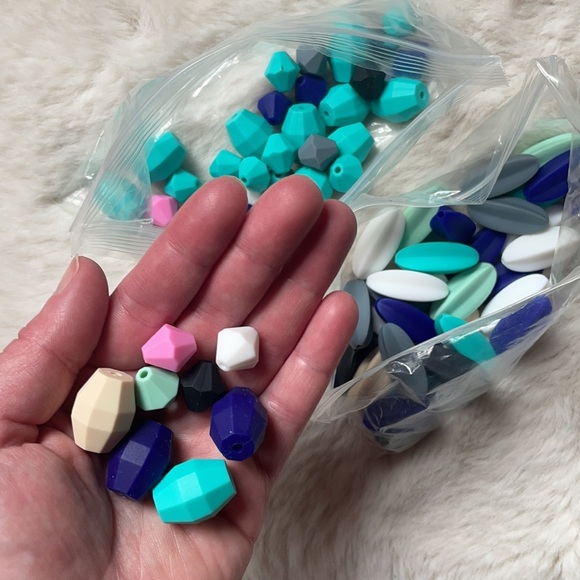 Silicone Teethers Teething Beads Pacifier Clips DIY Teething Jewelry - Picture 10 of 17